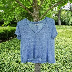 Madewell Cropped Boxy V-Neck